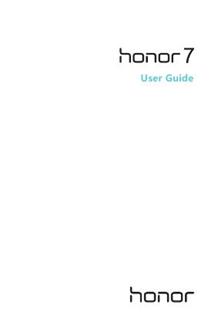Huawei Honor 7 manual. Tablet Instructions.